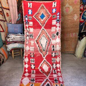 Vintage 1980s Berber Runner - Authentically handwoven treasure -Wool carpet rug